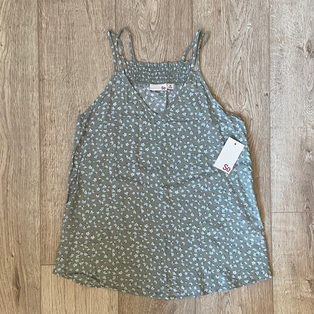 SO Women's Floral Tank Top Size M
